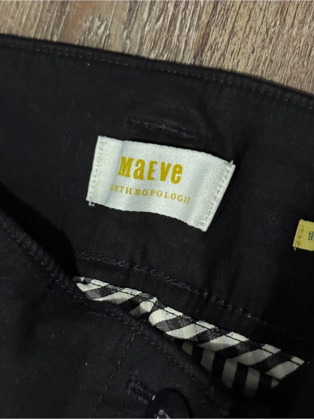Maeve The Naomi Linen Blend Flare Pants Women's 6 High Rise Utility Pocket Black